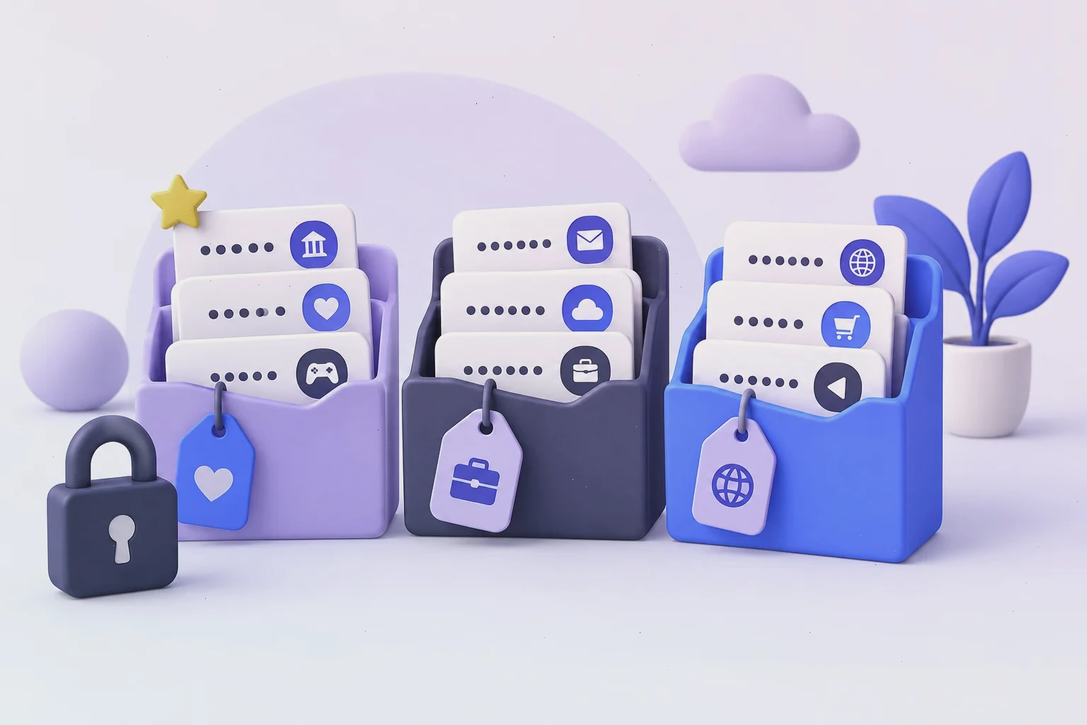 Organizing Passwords in SecureSafe